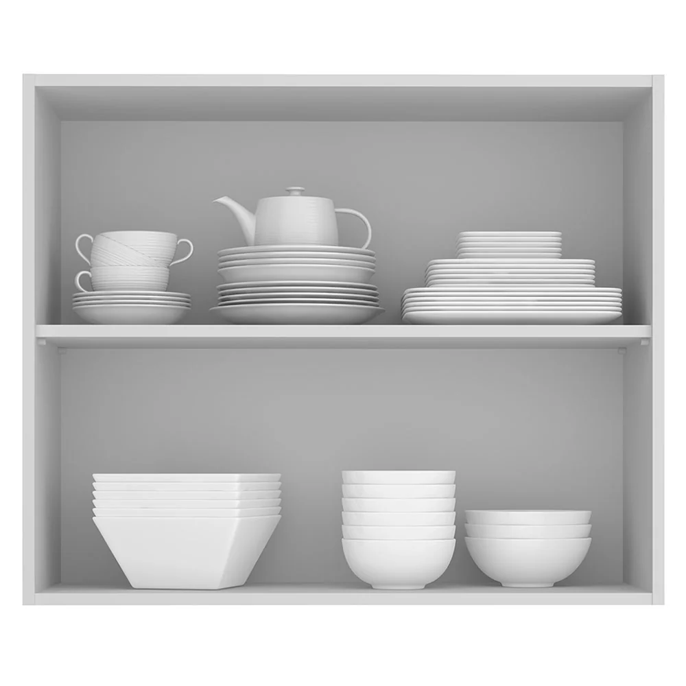 Armário Aéreo Madesa Glamy 80 cm 2 Portas Branco - Image 3