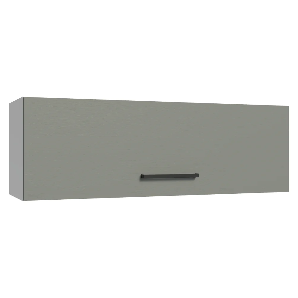 Armário Aéreo 100 cm 1 Porta Basculante Branco/Cinza Agata Madesa