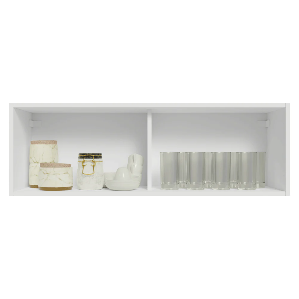 Armário Aéreo 100 cm 1 Porta Basculante Branco/Cinza Lux Madesa - Image 4