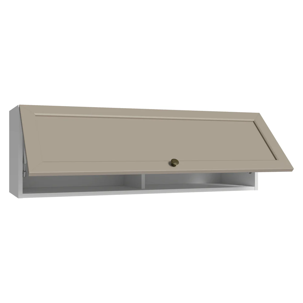 Armário Aéreo 100 cm 1 Porta Basculante Branco/Crema Vik Madesa - Image 7