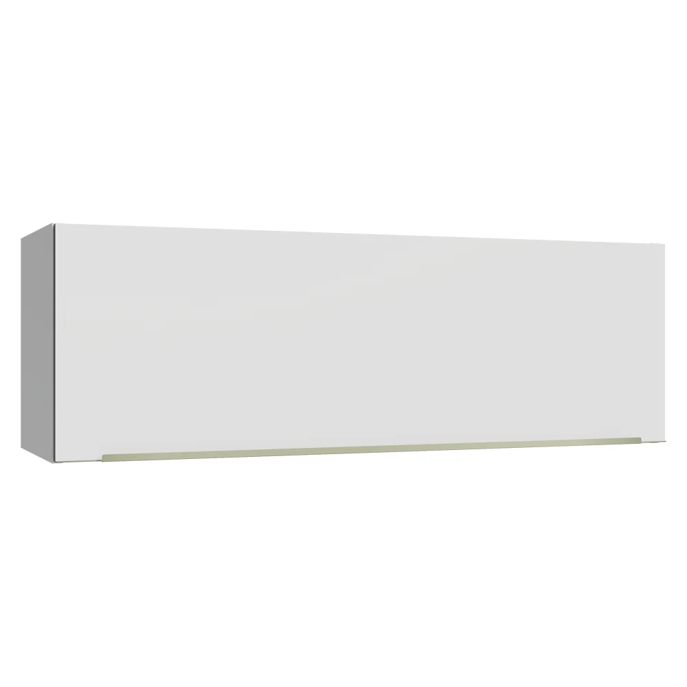 Armário Aéreo 100 cm 1 Porta Basculante Branco Veludo Lux Madesa
