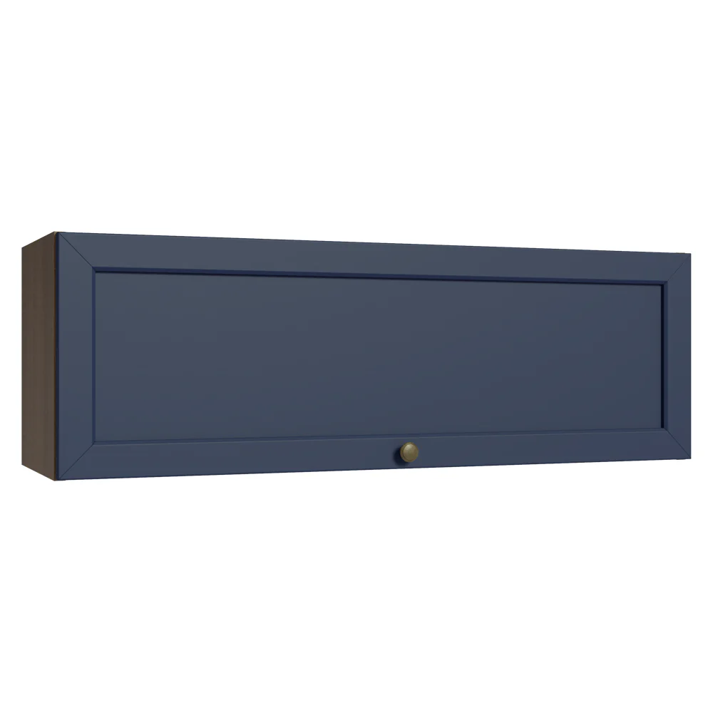 Armário Aéreo 100 cm 1 Porta Basculante Rustic/Azul Vik Madesa