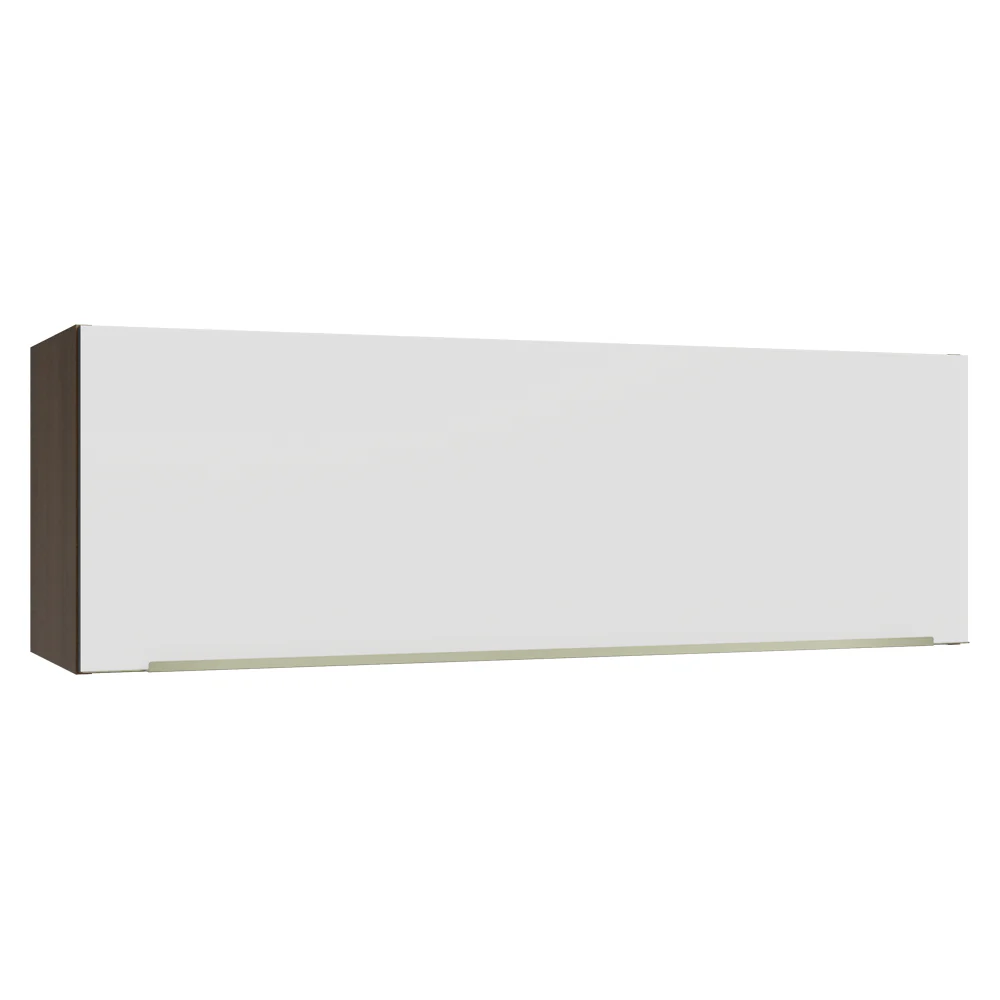 Armário Aéreo 100 cm 1 Porta Basculante Rustic/Branco Veludo Lux Madesa