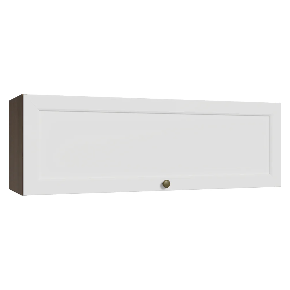 Armário Aéreo 100 cm 1 Porta Basculante Rustic/Branco Vik Madesa