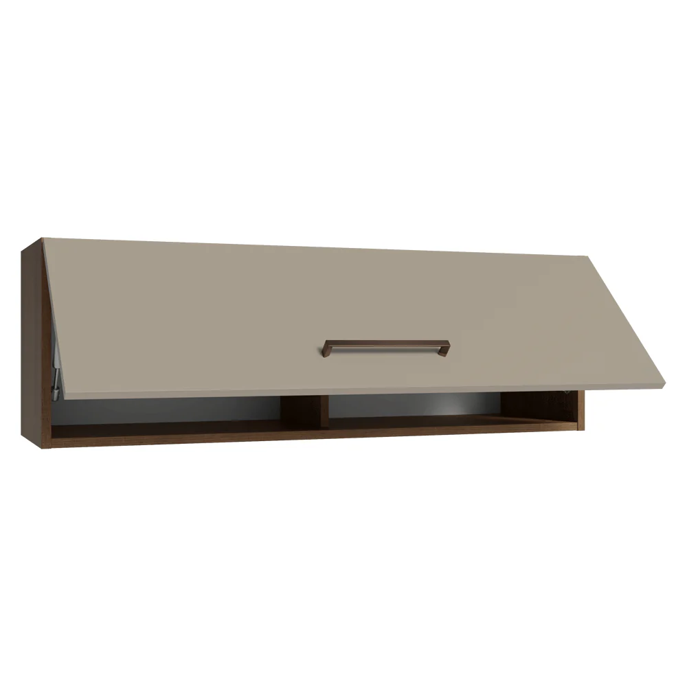 Armário Aéreo 100 cm 1 Porta Basculante Rustic/Crema Agata Madesa - Image 5