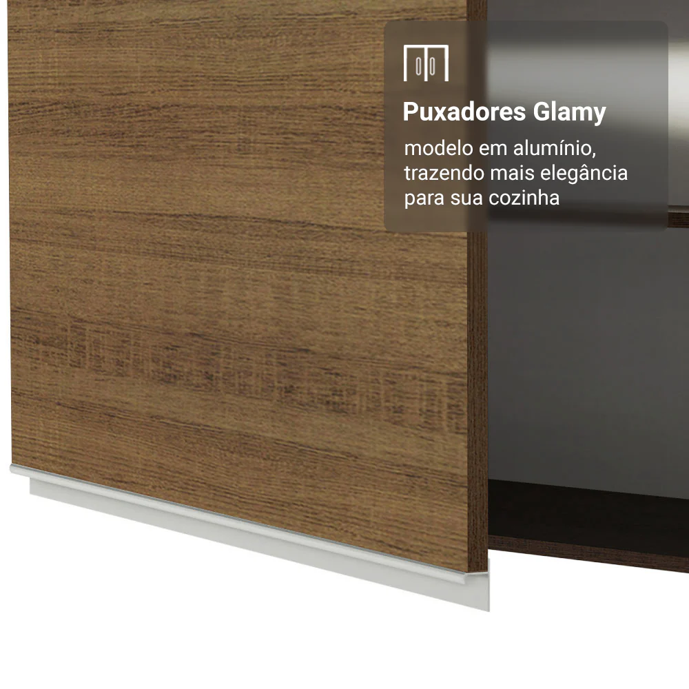 Armário Aéreo 100 cm 1 Porta Basculante Rustic Glamy Madesa - Image 6