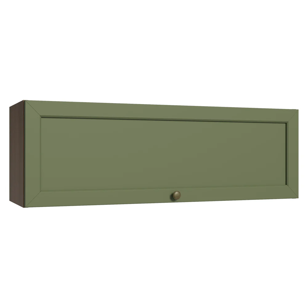 Armário Aéreo 100 cm 1 Porta Basculante Rustic/Verde Vik Madesa