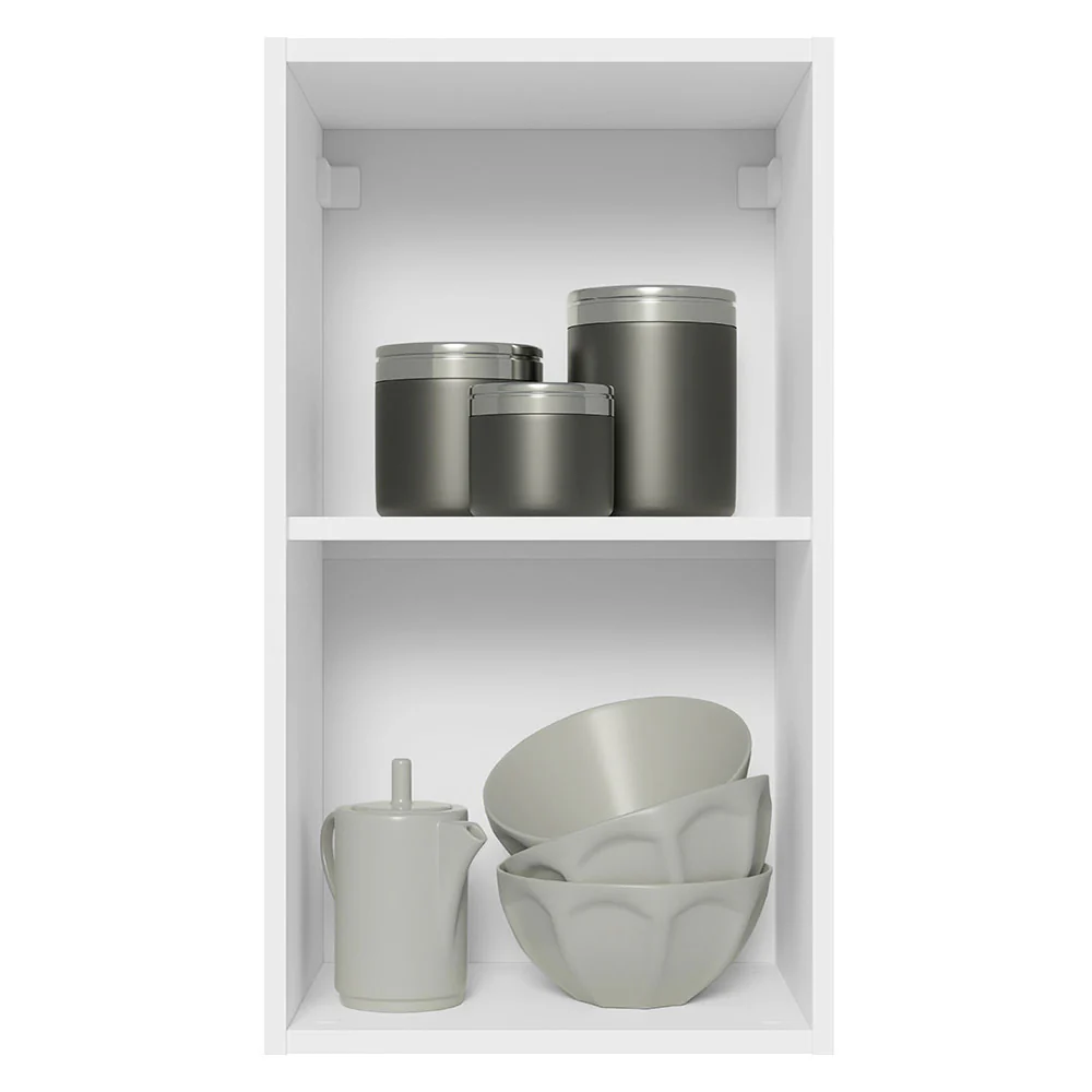 Armário Aéreo 100% MDF 35 cm 1 Porta Branco Brilho Acordes Madesa - Image 4