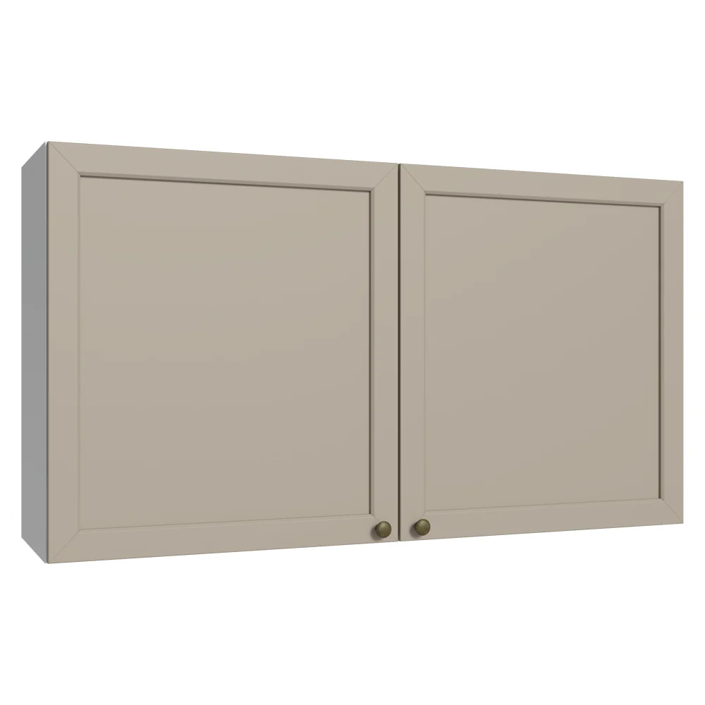 Armário Aéreo 120 cm 2 Portas Branco/Crema Vik Madesa