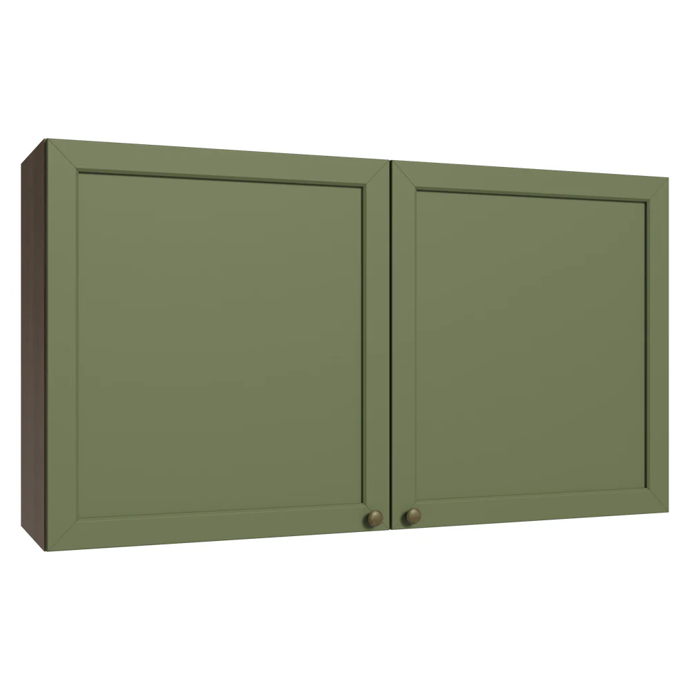 Armário Aéreo 120 cm 2 Portas Rustic/Verde Vik Madesa
