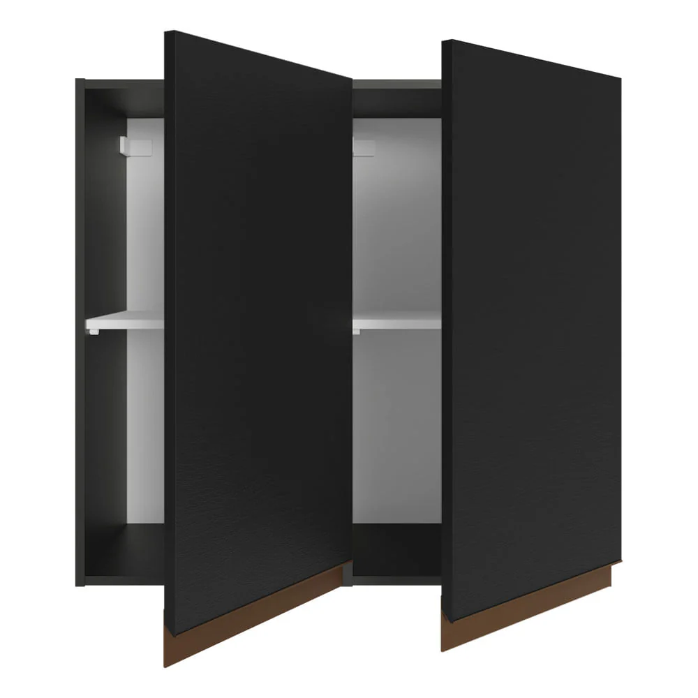 Armário Aéreo 70 cm 2 Portas Preto Reims Madesa - Image 14
