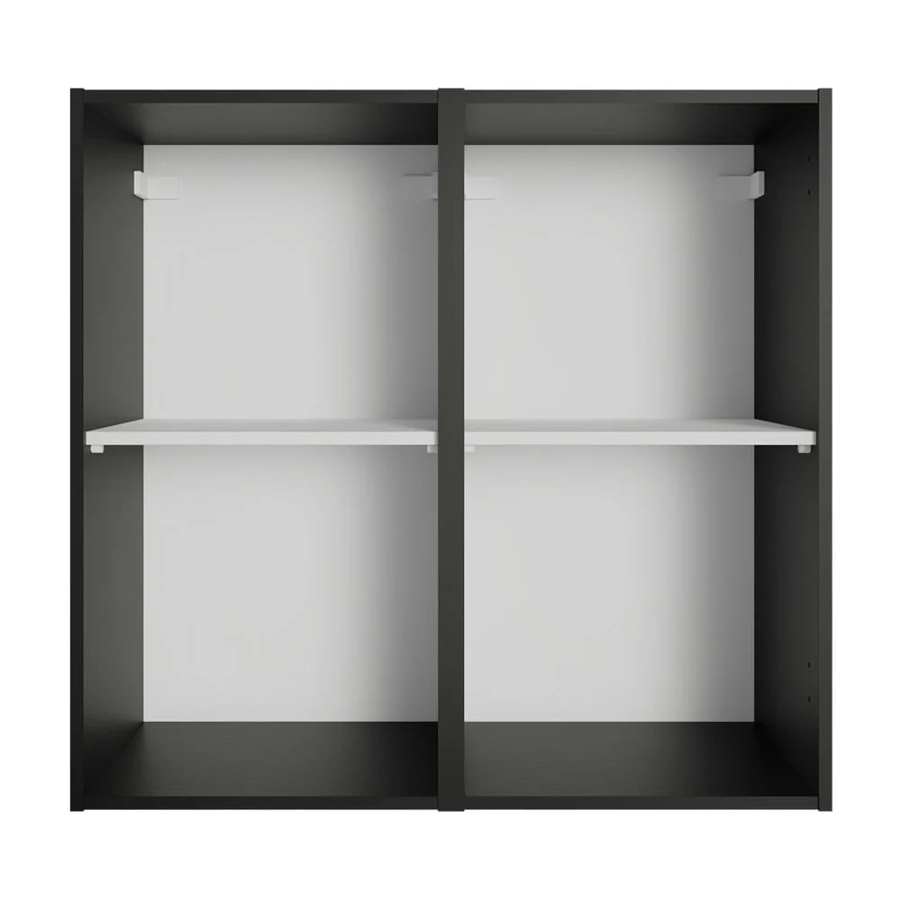 Armário Aéreo 70 cm 2 Portas Preto Reims Madesa - Image 3