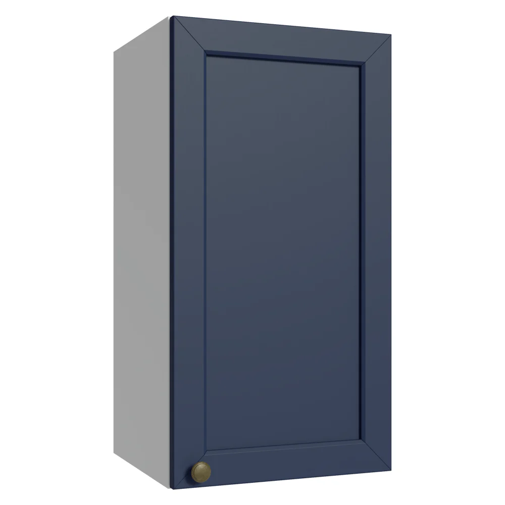 Armário Aéreo 35 cm 1 Porta Branco/Azul Vik Madesa