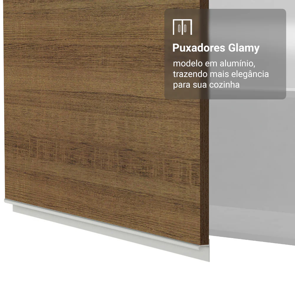 Armário Aéreo 50cm 1 Porta Branco/Rustic Glamy Madesa - Image 8