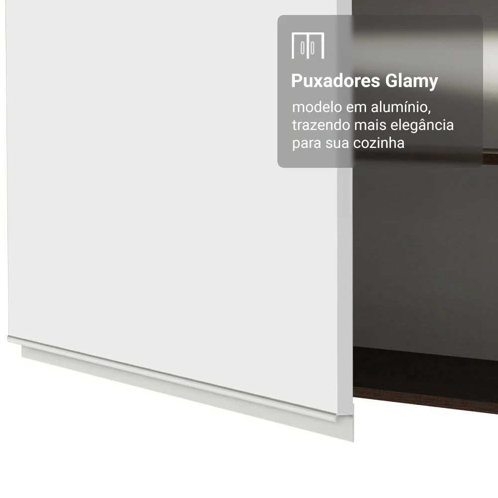 Armário Aéreo 50cm 1 Porta Rustic/Branco Glamy Madesa - Image 8