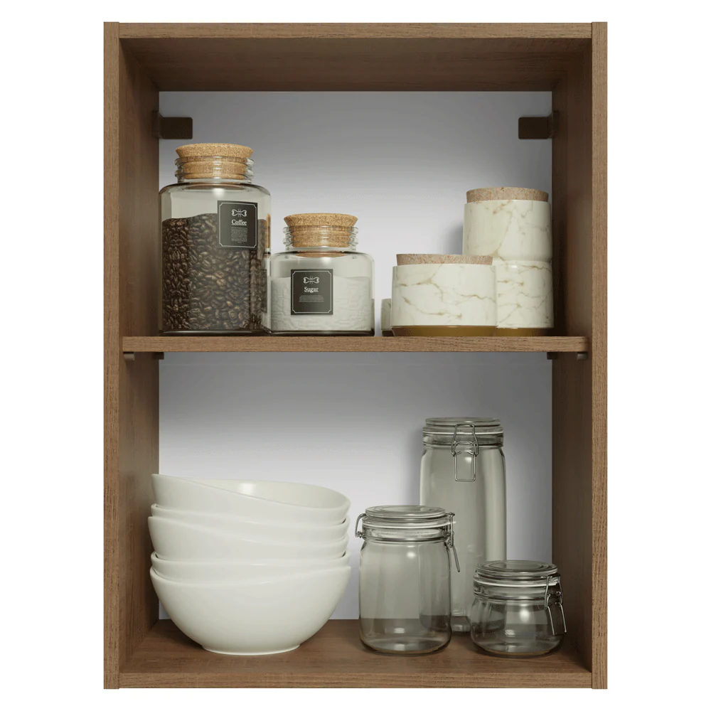 Armário Aéreo 50cm 1 Porta Rustic/Branco Veludo Lux Madesa - Image 5