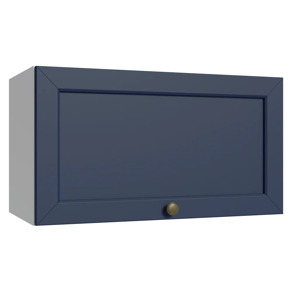Armário Aéreo 60 cm 1 Porta Basculante Branco/Azul Vik Madesa