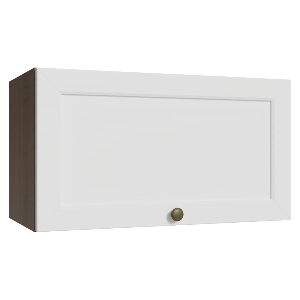Armário Aéreo 60 cm 1 Porta Basculante Rustic/Branco Vik Madesa
