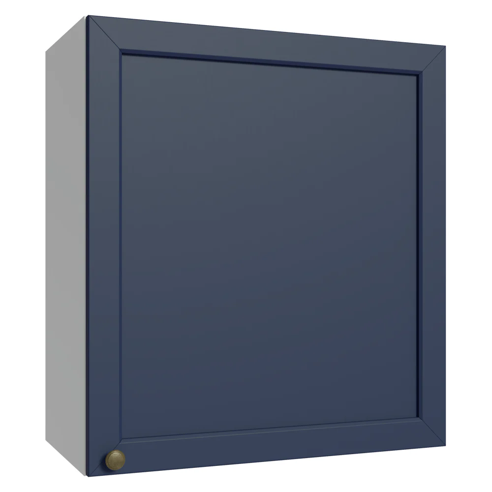 Armário Aéreo 60 cm 1 Porta Branco/Azul Vik Madesa