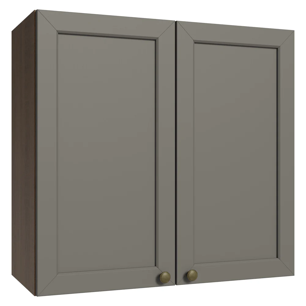 Armário Aéreo 70 cm 2 Portas Rustic/Cinza Vik Madesa