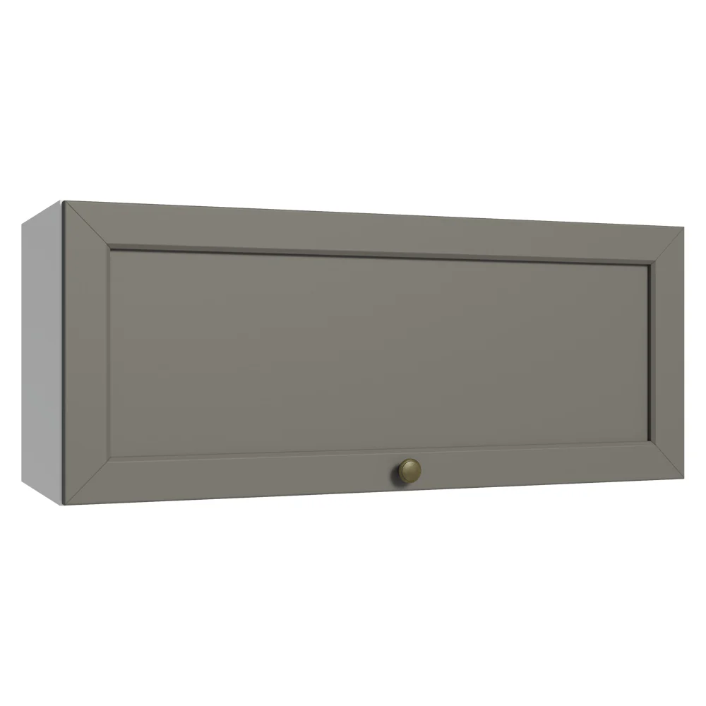 Armário Aéreo 80 cm 1 Porta Basculante Branco/Cinza Vik Madesa
