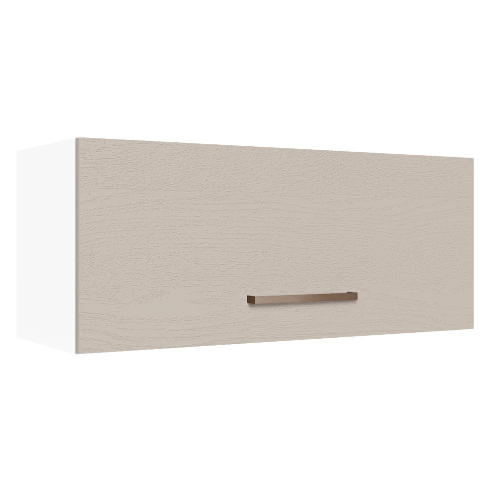Armário Aéreo 80 cm 1 Porta Basculante Branco/Crema Agata Madesa