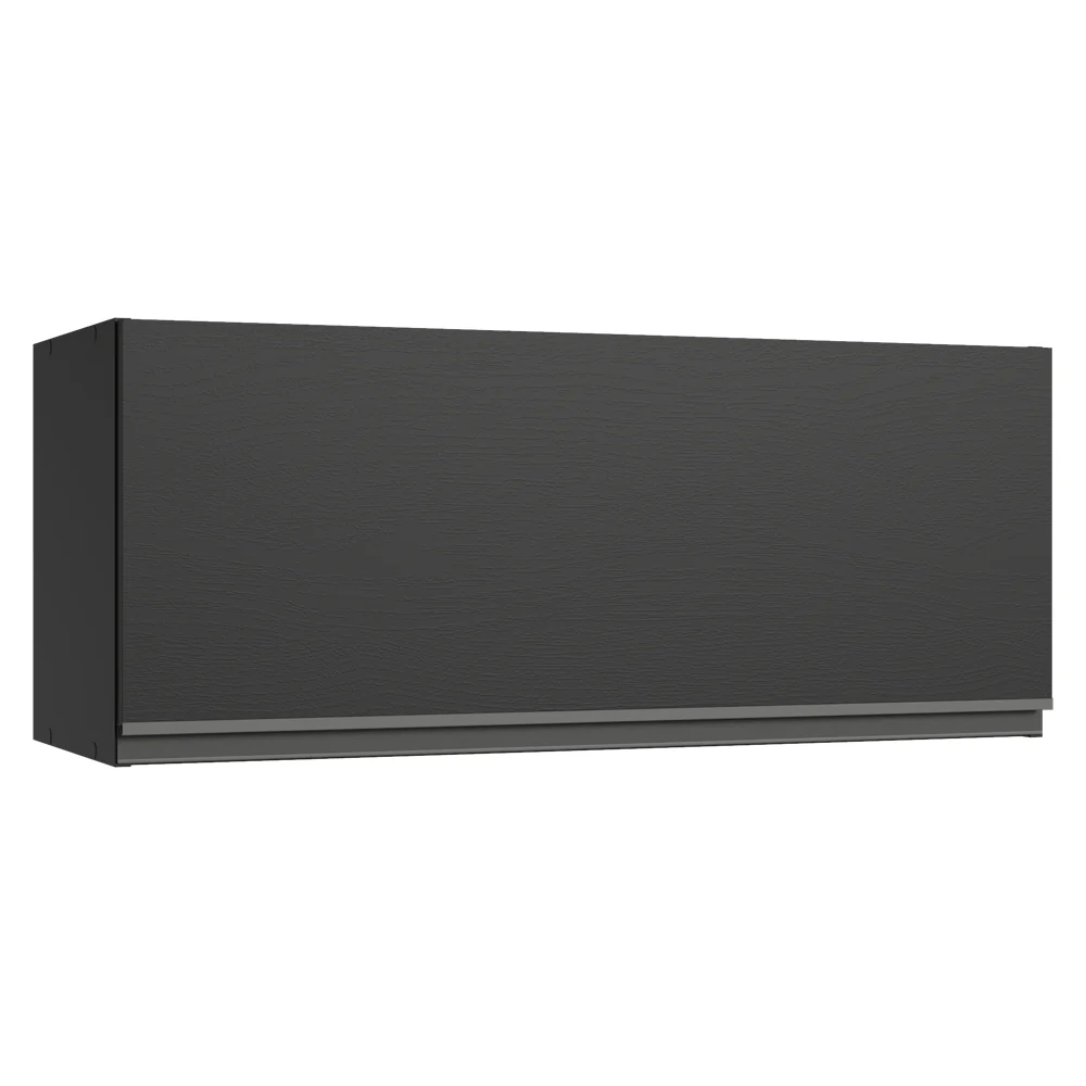 Armário Aéreo 80 cm 1 Porta Basculante Preto Nice Madesa