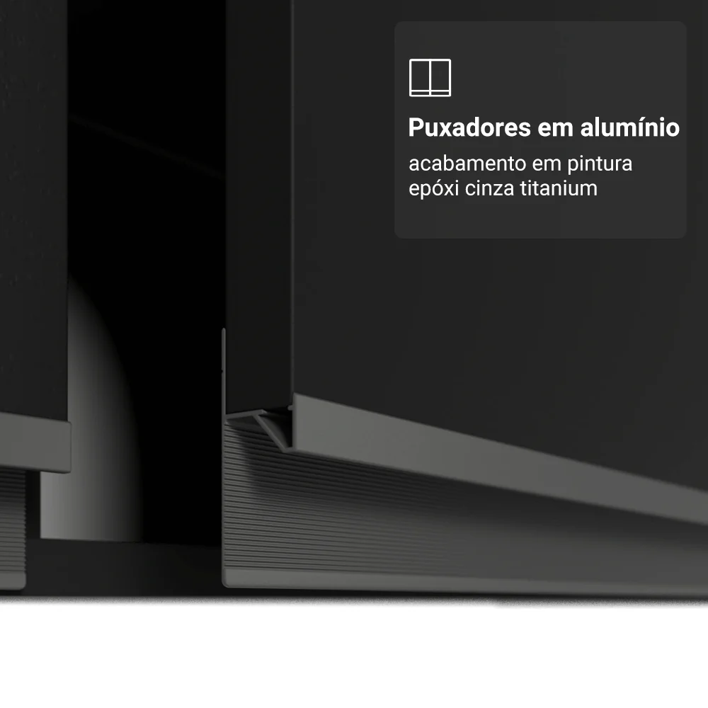 Armário Aéreo 80 cm 1 Porta Basculante Preto Nice Madesa - Image 6