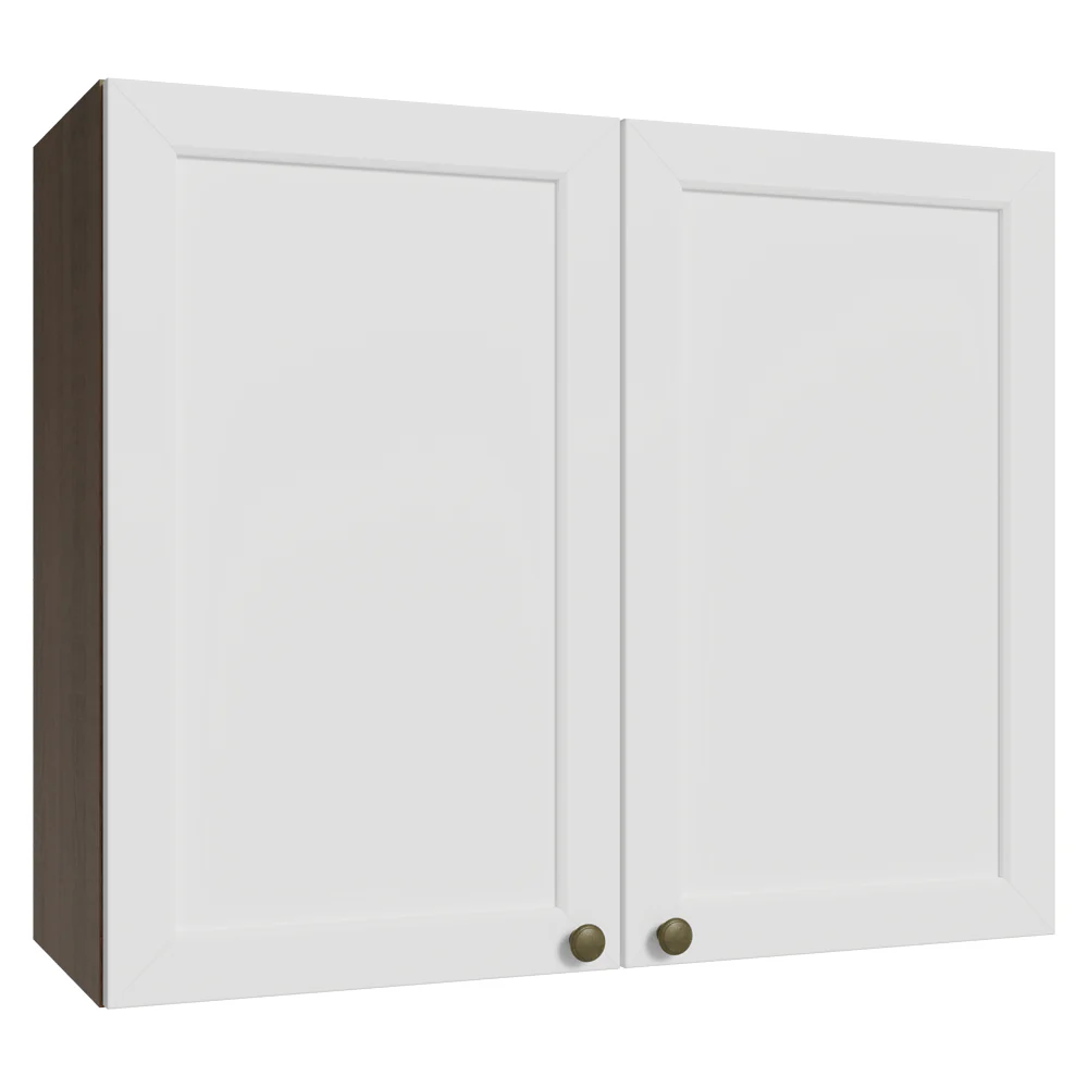 Armário Aéreo 80 cm 2 Portas Rustic/Branco Vik Madesa