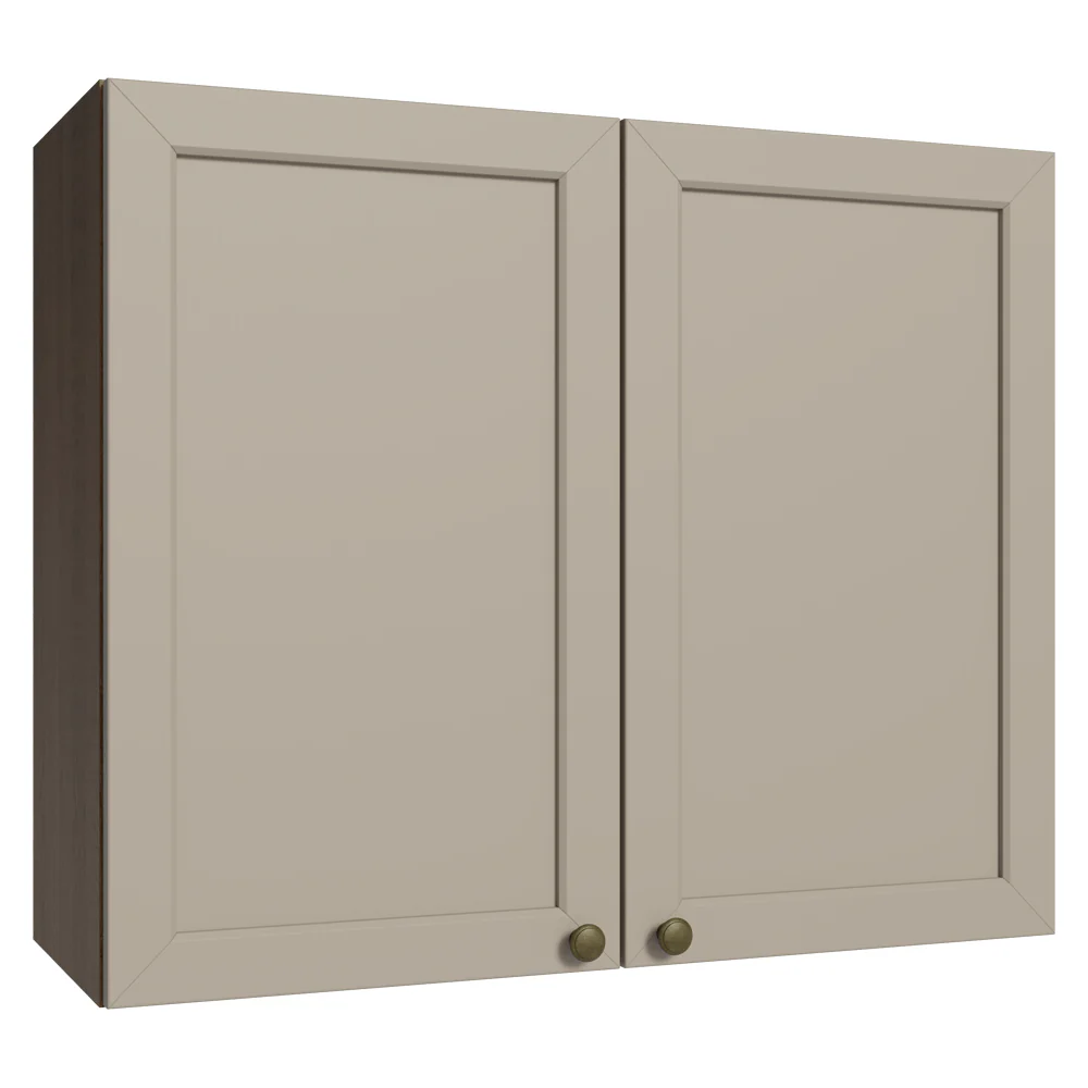 Armário Aéreo 80 cm 2 Portas Rustic/Crema Vik Madesa