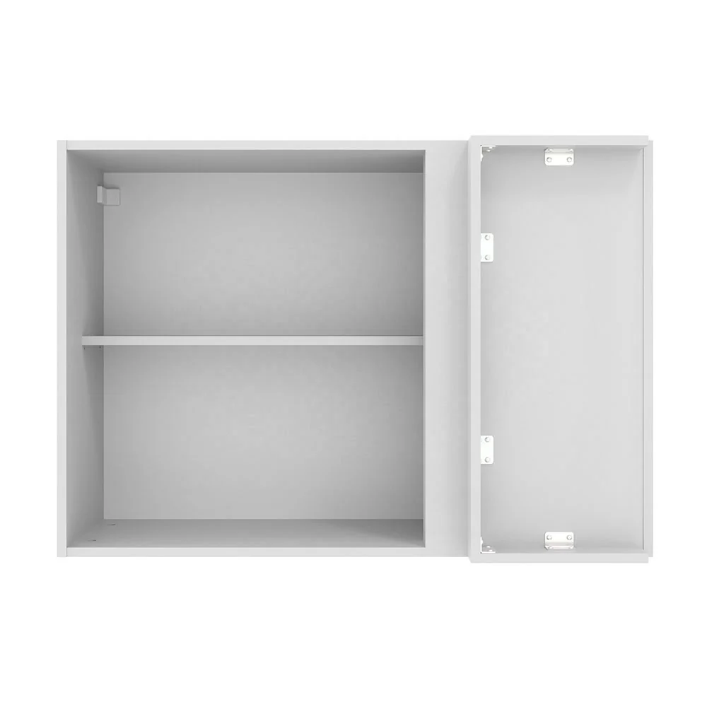 Armário Aéreo de Canto 1 Porta Branco/Crema Agata Madesa - Image 6