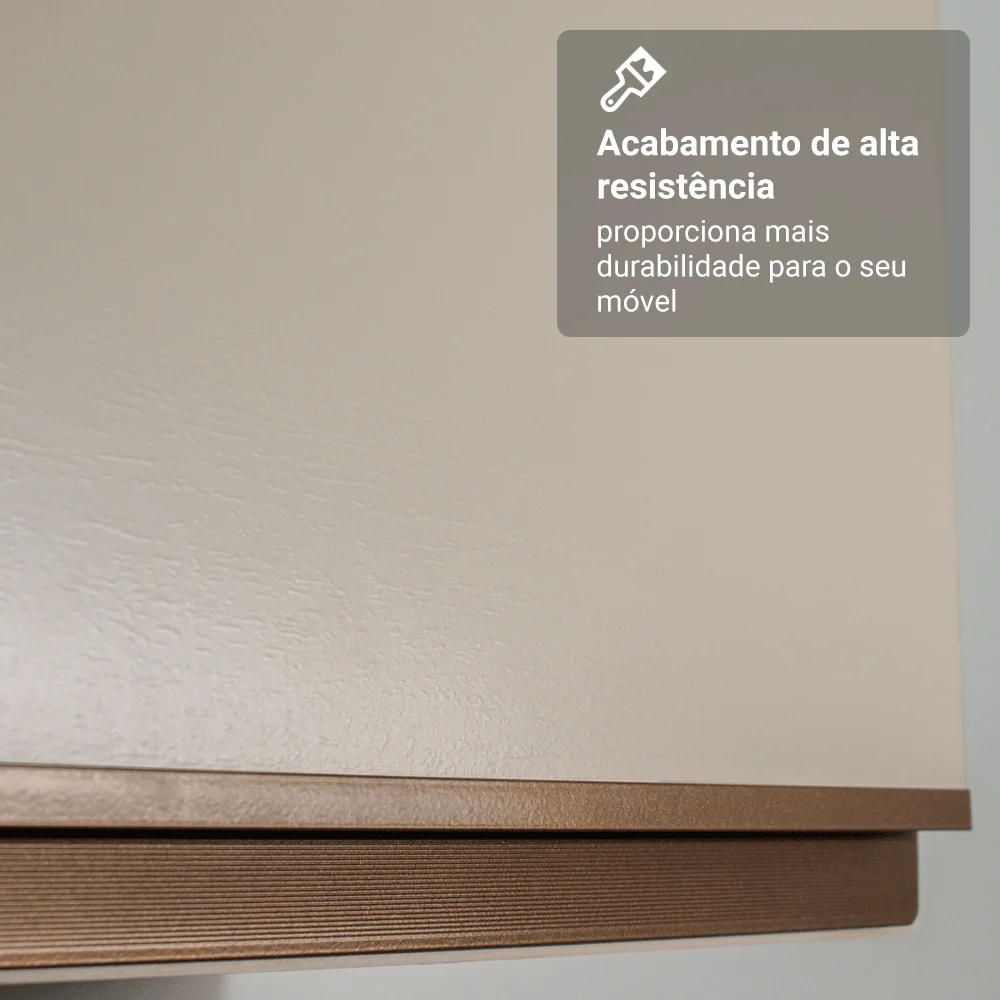 Armário Aéreo de Canto 1 Porta e Adega Crema Nice Madesa - Image 7