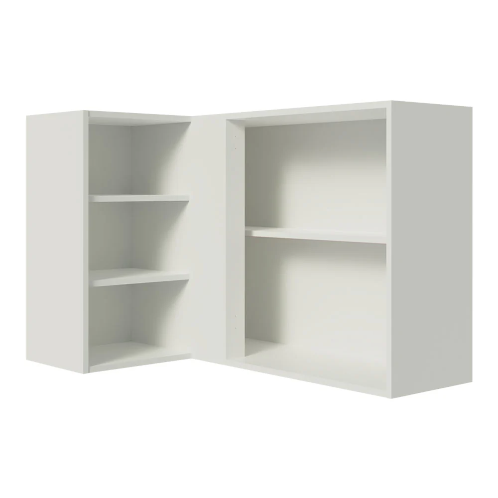 Armário Aéreo de Canto Madesa Stella 1 Porta para linha de 60 cm de profundidade Branco/Rustic - Image 9