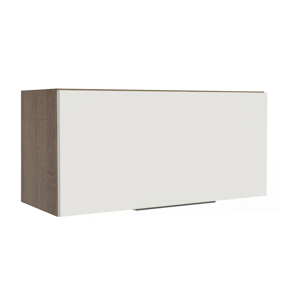 Armário Aéreo de Cozinha Madesa Stella 70 cm 1 Porta Basculante Rustic/Branco
