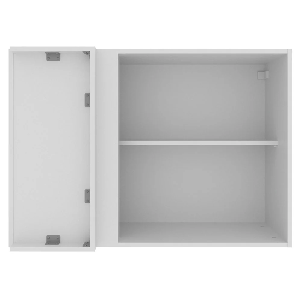 Armário Aéreo de Canto Madesa Acordes 100% MDF 1 Porta Branco Brilho - Image 9