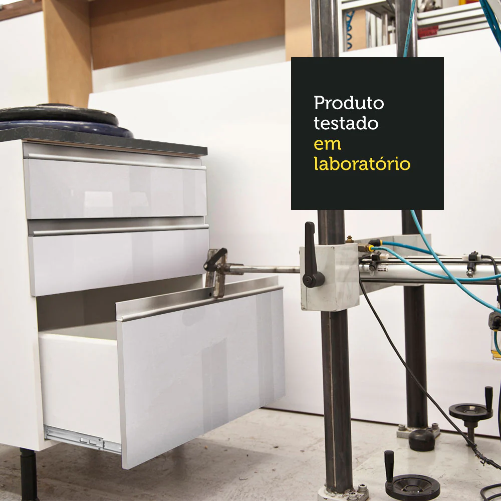 Armário Aéreo de Canto Madesa Acordes 100% MDF 1 Porta Branco/Rustic - Image 5
