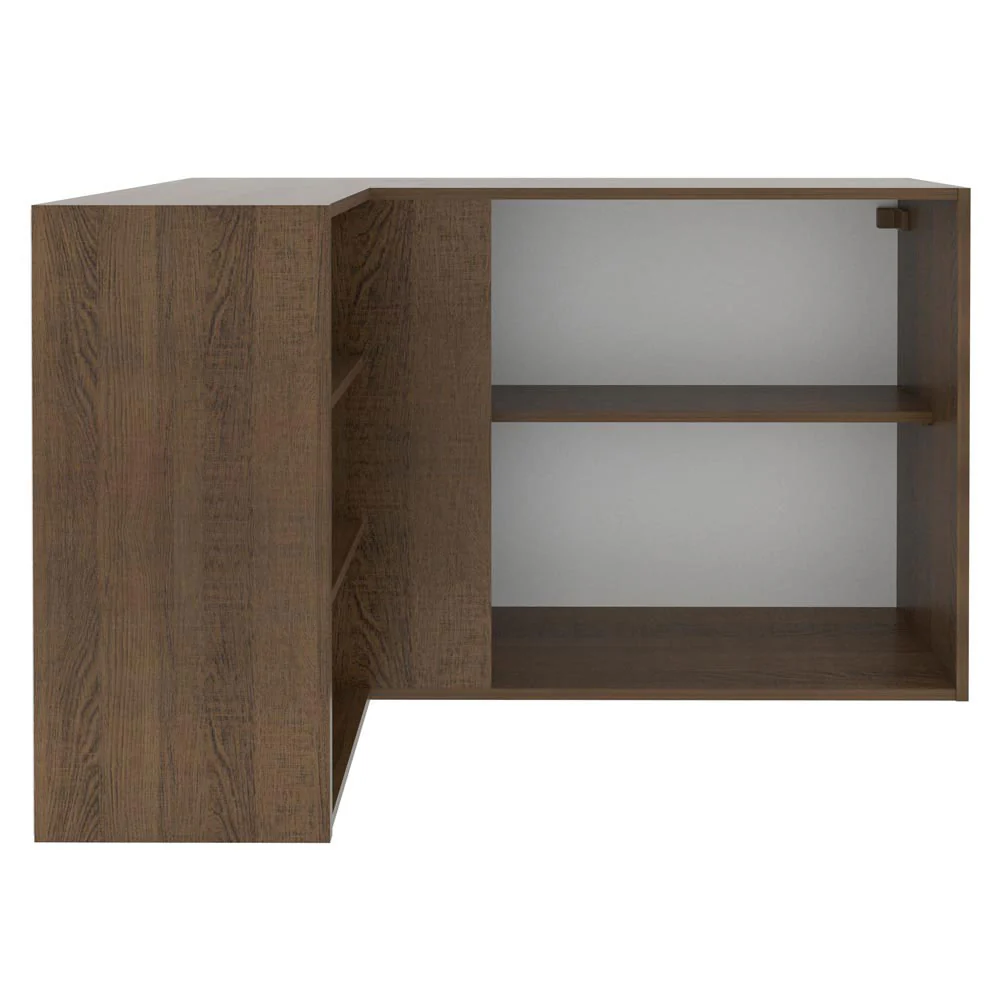 Armário Aéreo de Canto Madesa Glamy 1 Porta para linha de 60 cm de profundidade Rustic/Branco - Image 10