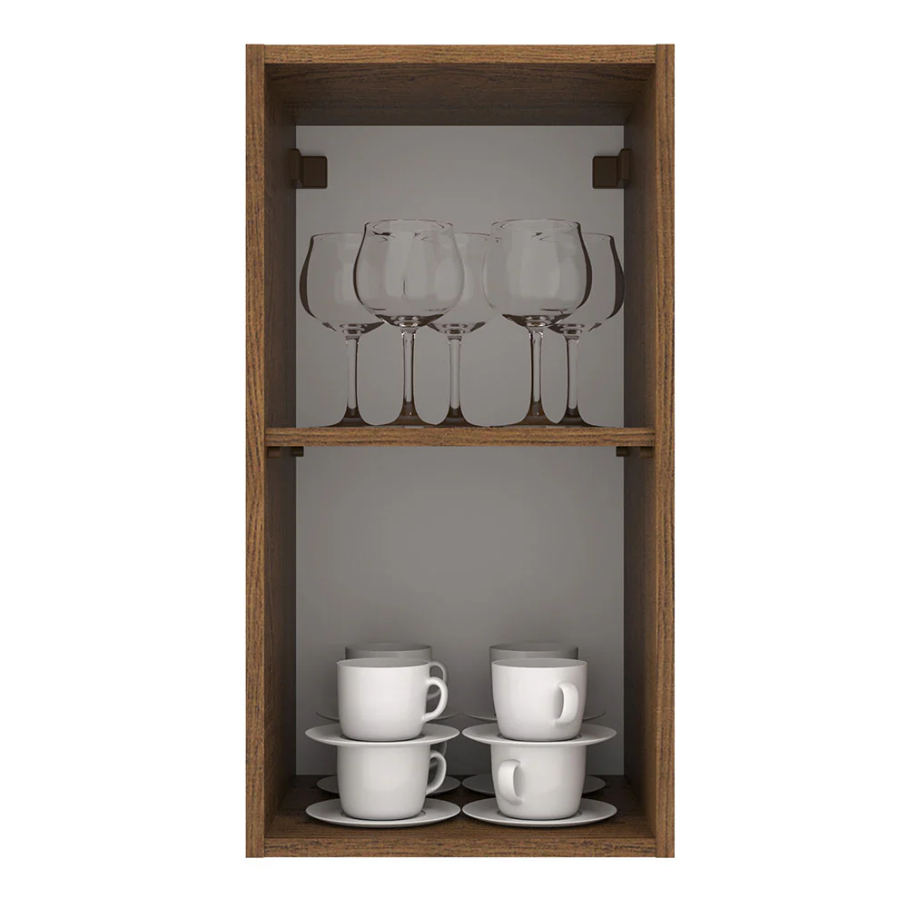 Armário Aéreo Madesa Agata 35 cm 1 Porta Rustic/Cinza - Image 3