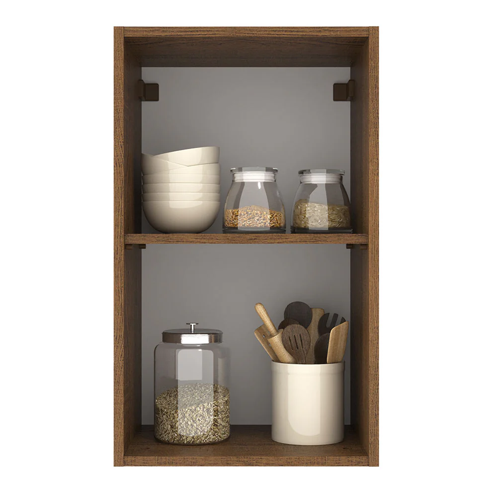 Armário Aéreo Madesa Agata 40 cm 1 Porta Rustic/Cinza - Image 3