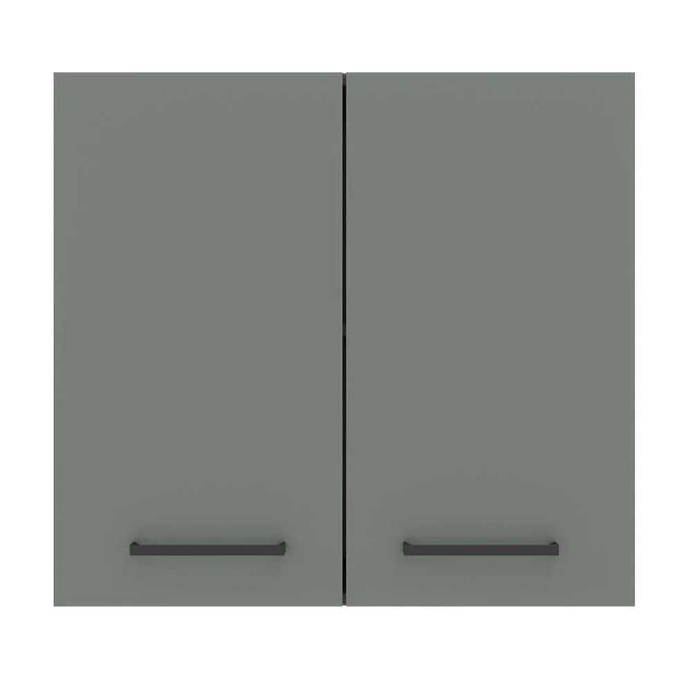Armário Aéreo Madesa Agata 70 cm 2 Portas Rustic/Cinza - Image 6
