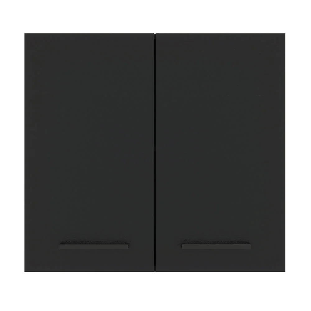 Armário Aéreo Madesa Agata 70 cm 2 Portas Rustic/Preto - Image 6