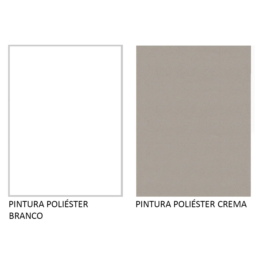 Armário Aéreo Madesa Glamy 120 cm 2 Portas com Vidro Branco/Crema - Image 6