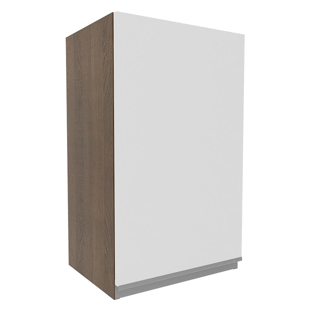 Armário Aéreo Madesa Glamy 40 cm 1 Porta Rustic/Branco