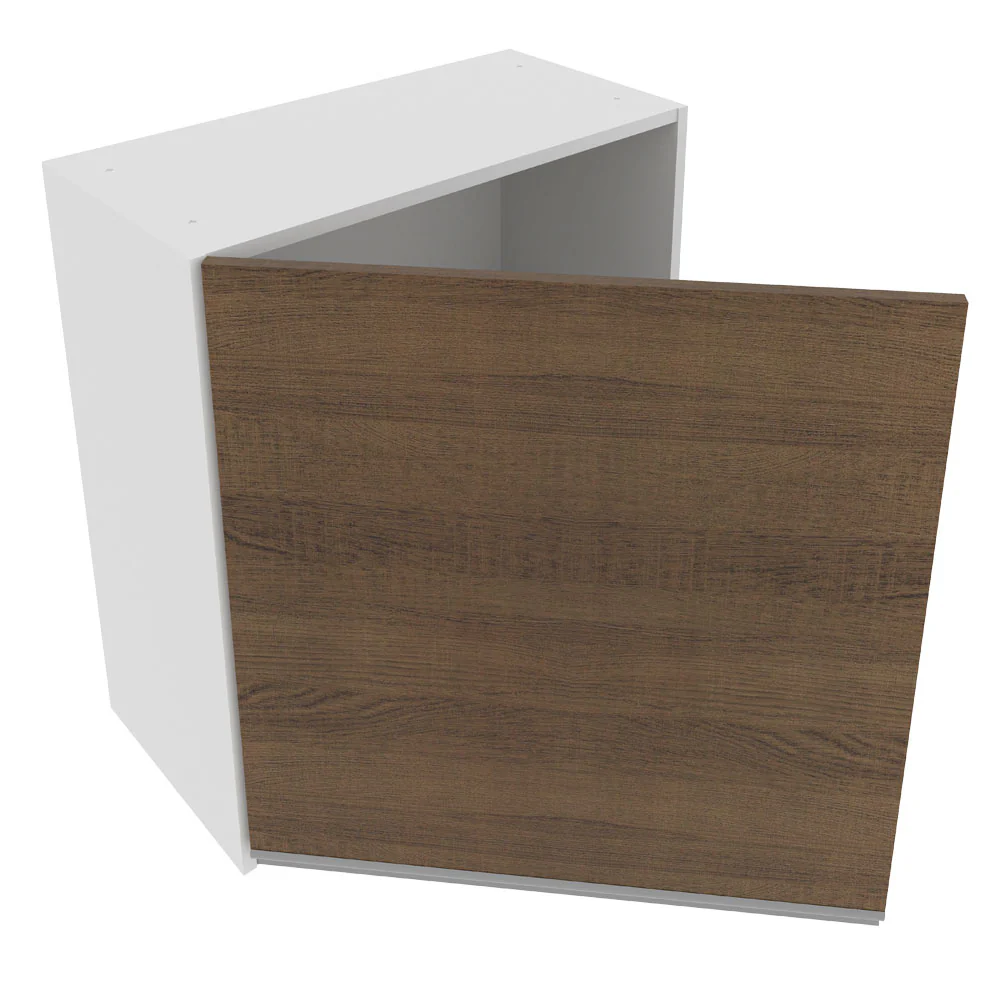 Armário Aéreo Madesa Glamy 60 cm 1 Porta Branco/Rustic - Image 4
