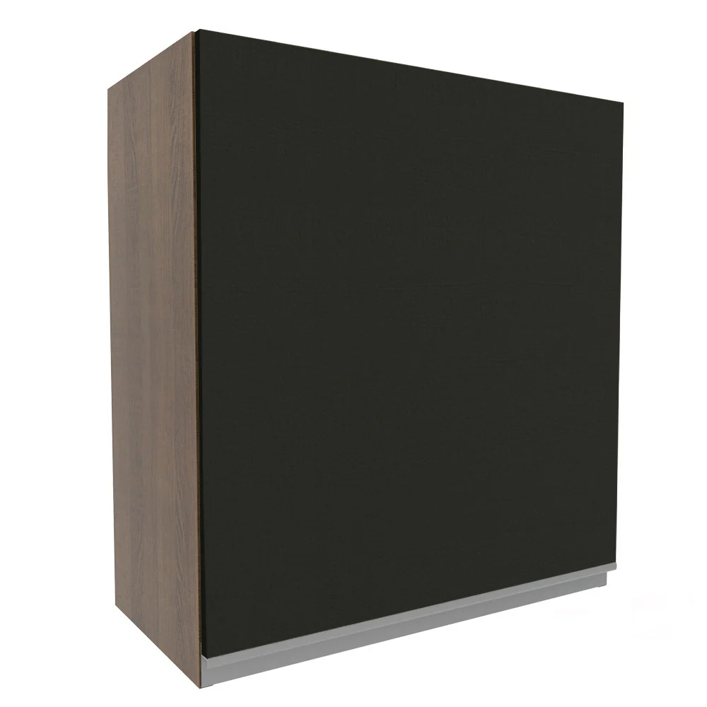 Armário Aéreo Madesa Glamy 60 cm 1 Porta Rustic/Preto