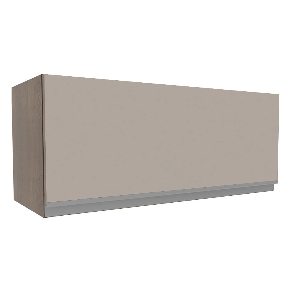 Armário Aéreo Madesa Glamy 80 cm 1 Porta Basculante Rustic/Crema