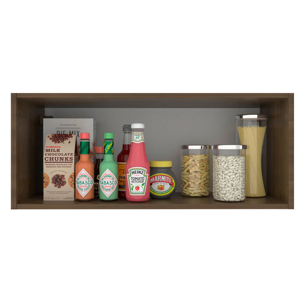 Armário Aéreo Madesa Glamy 80 cm 1 Porta Basculante Rustic/Crema - Image 3