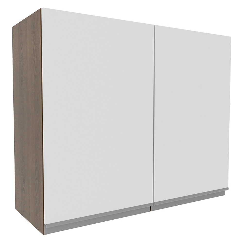 Armário Aéreo Madesa Glamy 80 cm 2 Portas Rustic/Branco