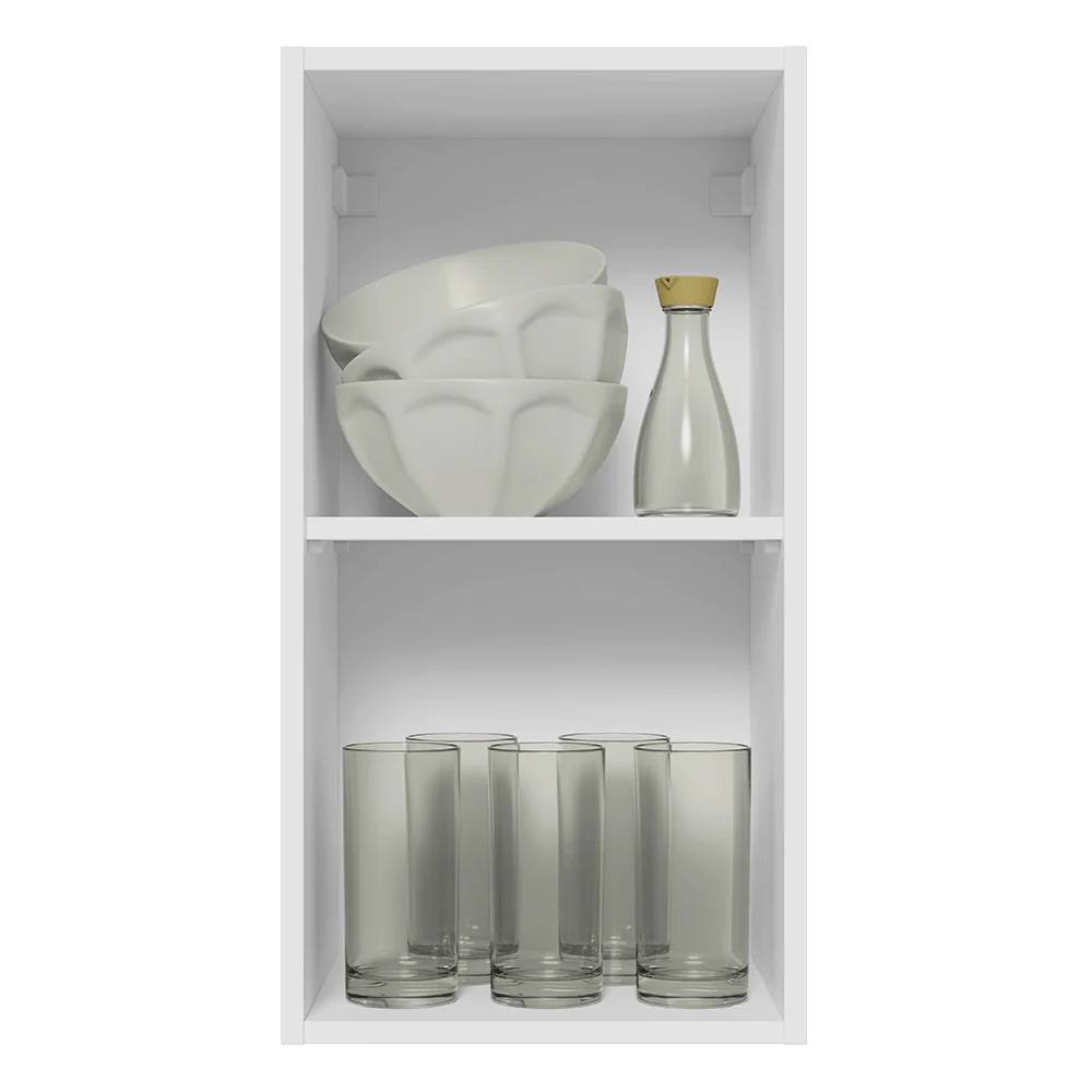 Armário Aéreo Madesa Lux 35 cm 1 Porta Branco/Branco Veludo - Image 5
