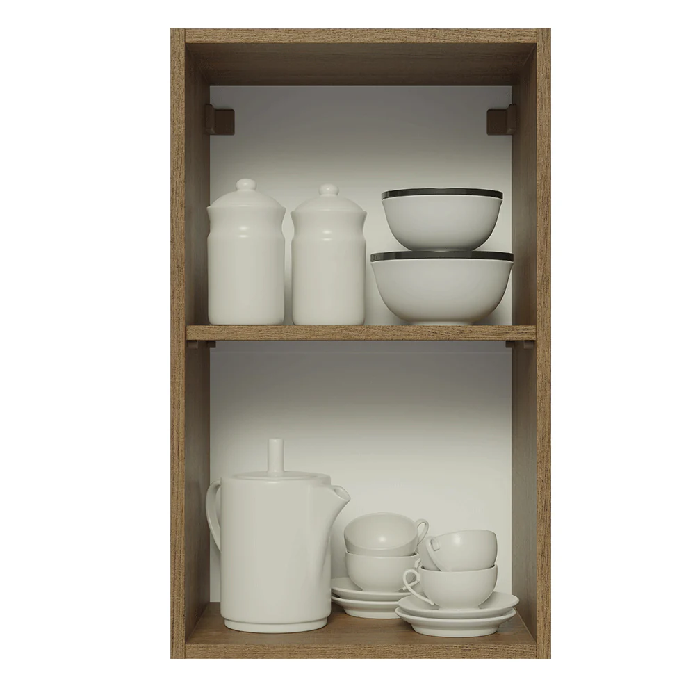 Armário Aéreo Madesa Lux 40 cm 1 Porta Rustic/Cinza - Image 5